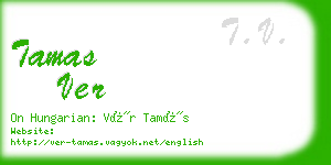 tamas ver business card